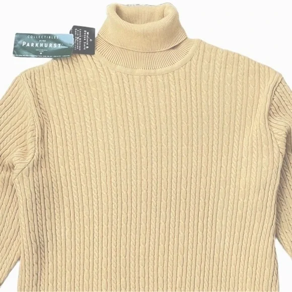 Parkhurst 100% Cotton Turtleneck Sweater, Cornstalk Yellow, Women’s XL - Picture 5 of 9